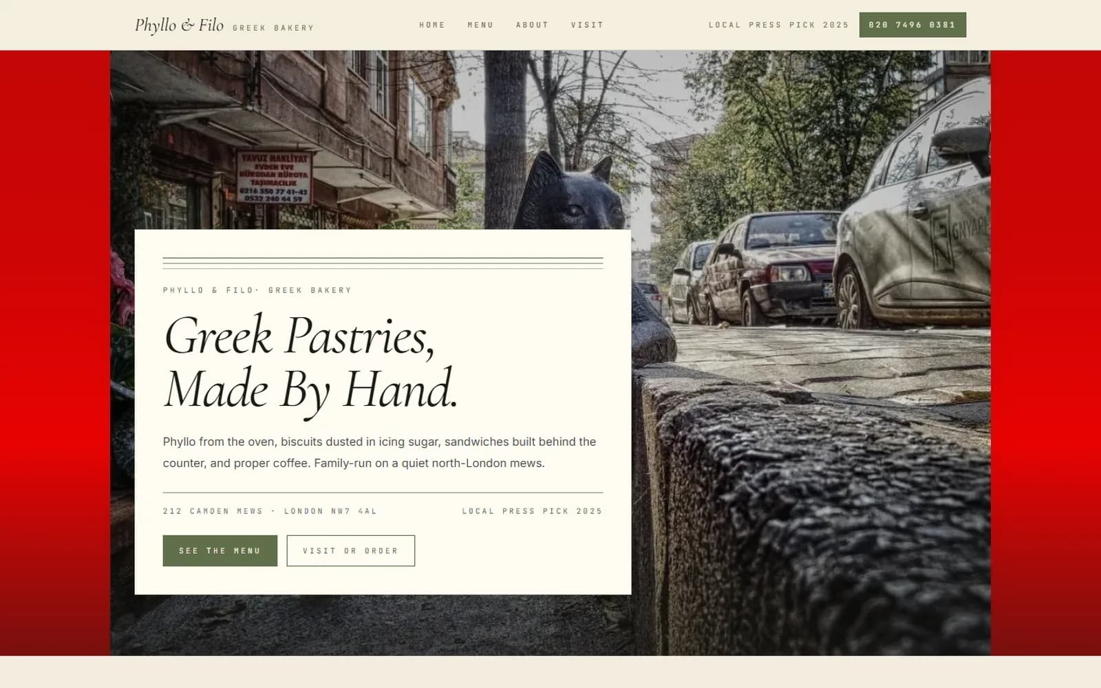 The Greek Bakery Template preview