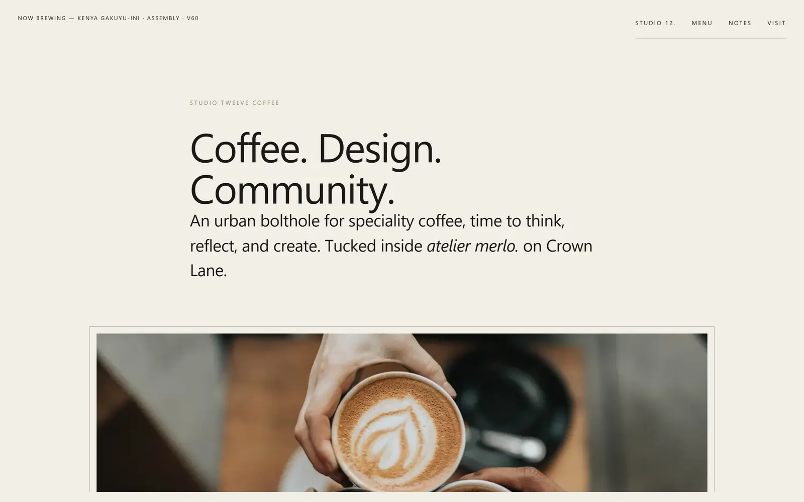 One¹ At Minima live homepage screenshot