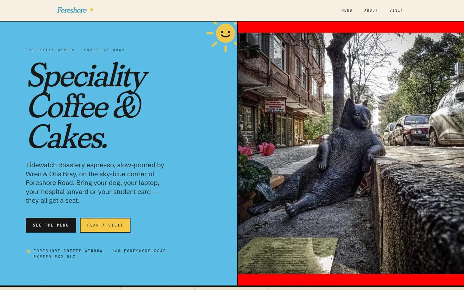 The Coffee Window Template preview